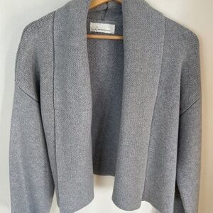 Anthropologie open front grey cardigan one size sweater.